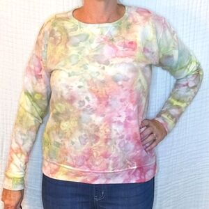 Ice Dyed Tie-dyed Sweatshirt Size Small (runs big * see measurements)